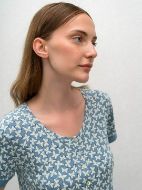 Εικόνα της Plus Size Vamp Καλοκαιρινό Γυναικείο Σετ Πιτζάμας Blue Serene.