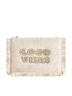 Εικόνα της BLE RESORT COLLECTION ΤΣΑΝΤAKI ΥΦΑΣΜΑΤΙΝΟ ''GOOD VIBES'' ΕΚΡΟΥ ΜΕ ΜΠΛΕ/ΠΟΡΤΟΚΑΛΙ ΧΑΝΤΡΕΣ 10X7. (ΚΩΔ.: 5-42-885-0043)