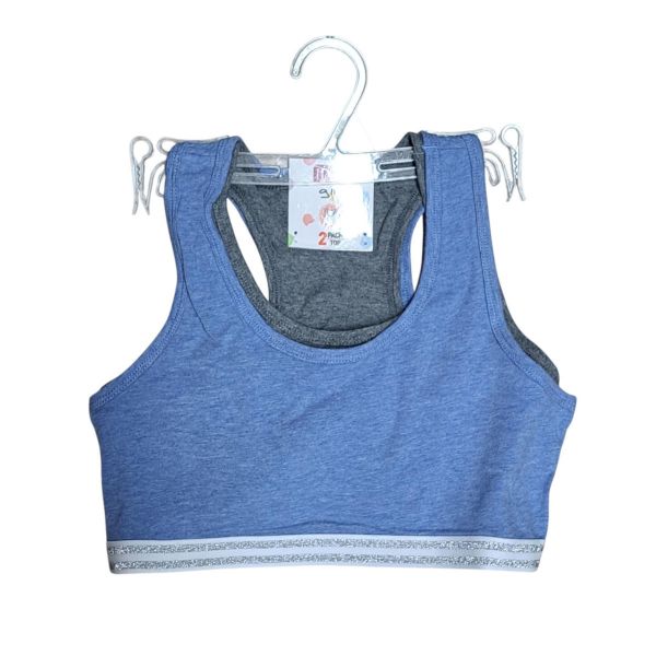 Εικόνα της Ider 2Pack Βαμβακερά Μπουστάκια Με Αθλητική Πλάτη Αθρακί/Denim.