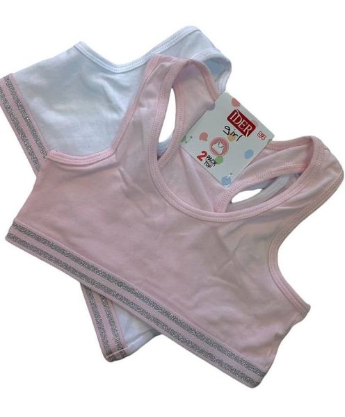 Εικόνα της IDER 32122 Σετ Παιδικά Μπουστάκια Ροζ/Λευκό 2τμχ 32122P