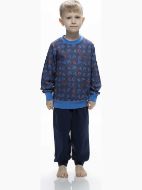 Εικόνα της Galaxy βαμβακερή μπλε ελαφριά φούτερ παιδική πιτζάμα.