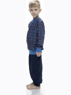 Εικόνα της Galaxy βαμβακερή μπλε ελαφριά φούτερ παιδική πιτζάμα.