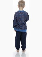 Εικόνα της Galaxy βαμβακερή μπλε ελαφριά φούτερ παιδική πιτζάμα.