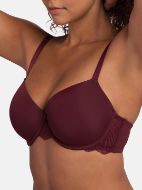 Εικόνα της 2Pack Dorina Lorena Bra Μπορντό/Μπεζ Με Μπανέλες & Ελαφριά Επένδυση.