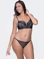 Εικόνα της Dorina Solana Demi μαύρο σουτιέν με μπανέλα, και ελαφριά επένδυση.