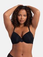 Εικόνα της 2Pack Dorina Lorena Bra Μαύρο/Κεραμιδί Με Μπανέλες & Ελαφριά Επένδυση.