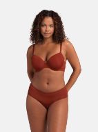 Εικόνα της 2Pack Dorina Lorena Bra Μαύρο/Κεραμιδί Με Μπανέλες & Ελαφριά Επένδυση.