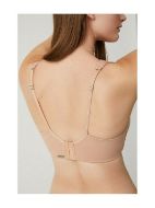 Εικόνα της Ysabel Mora Double push-up μπεζ σουτιέν με μπανέλα και ενίσχυση.