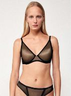 Εικόνα της Gislela Μαύρο Πουά Σουτιέν Με Μπανέλες & Ελαφριά Επένδυση.