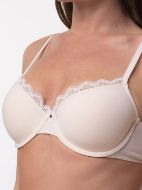 Εικόνα της 2 PACK DORINA CALI LIGHT PADDED DEMI 3/4 CUP, WITH WIRE IVORY/BEIGE.