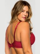 Εικόνα της Dorina Blair T-Shirt Bra μπορντό/κόκκινο σουτιέν με μπανέλα και ελαφριά επένδυση.