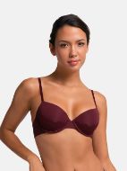 Εικόνα της 2Pack Dorina Lorena Bra Μπορντό/Μπεζ Με Μπανέλες & Ελαφριά Επένδυση.