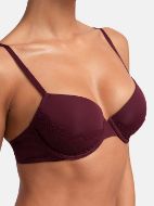 Εικόνα της 2Pack Dorina Lorena Bra Μπορντό/Μπεζ Με Μπανέλες & Ελαφριά Επένδυση.
