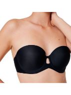 Εικόνα της Triumph Pure Micro WDP Strapless Σουτιέν Ανοιχτό Μαύρο.
