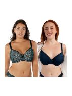 Εικόνα της Dorina Abigail 2 σουτιέν Μπλε. Με μπανέλα και ελαφριά επένδυση.