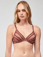 Εικόνα της Gisela Καφέ Σουτιέν Με Μπανέλες & Ελαφριά Επένδυση.