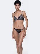 Εικόνα της Dorina Solana Demi σουτιέν μαύρο με μπανέλα και ενίσχυση.