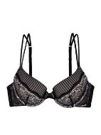 Εικόνα της Dorina Solana Demi σουτιέν μαύρο με μπανέλα και ενίσχυση.