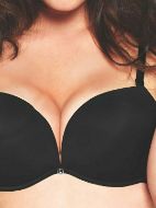 Εικόνα της Lormar Desiderio Reggiseno μαύρο σουτιέν χωρίς μπανέλα, με ενίσχυση.