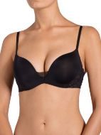 Εικόνα της Magic boost MWP. Μαύρο σουτιέν με δαντέλα, μπανέλα σιλικόνης και ελαφριά επένδυση. Ρυθμιζόμενες ράντες.