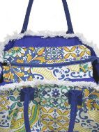 Εικόνα της BLE ΤΣΑΝΤΑ ΥΦΑΣΜΑΤΙΝΗ ΜΠΛΕ/ΚΙΤΡΙΝΟ 35Χ30Χ22