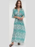 Εικόνα της Ble Resort Collection Τιρκουάζ Μακρύ Φόρεμα Με Lurex.