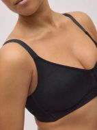 Εικόνα της Ysabel Mora Πουά Μαύρο Minimizer Σουτιέν Χωρίς Μπανέλες.