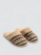 Εικόνα της Ysabel Mora Μπεζ Ethnic Γυναικείες Παντόφλες.