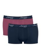 Εικόνα της 2Pack Sloggi Start Boxer Μπορντό/Μπλε Βαμβακερά.