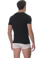 Εικόνα της Lido Underwear 450 Ανδρική Φανέλα Κοντομάνικη σε Μαύρο Χρώμα