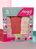 Εικόνα της 3Pack Sloggi Mini Go Crush Βαμβακερά Slip Σομόν/Κοραλί/Εμπριμέ.