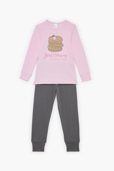 Εικόνα της Pretty Baby Παιδική Πιτζάμα Ροζ-γκρι 64812