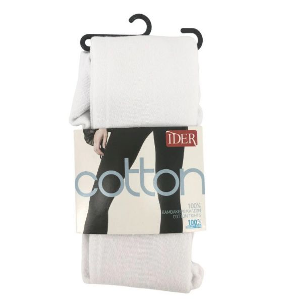 Εικόνα της Ider Λευκό Βαμβακερό Καλσόν Τύπου Πλεκτό.