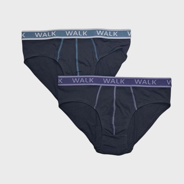 Εικόνα της 2Pack Walk Βαμβακερά Slip Μαύρα Με Εξωτερικό Λάστιχο.