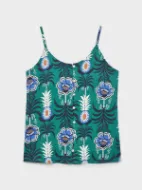 Εικόνα της Gisela Πράσινο Εμπριμέ Top Πιτζάμας Kουμπωτό.