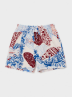 Εικόνα της Gisela Λευκό Εμπριμέ Σορτς Πιτζάμας.