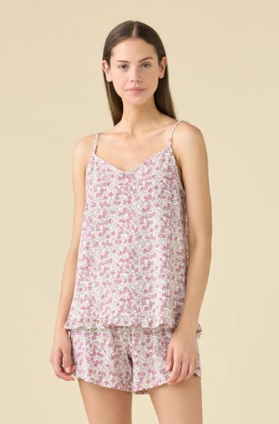 Εικόνα της Noidinotte Βαμβακερό Γυναικείο Babydoll Φλοράλ Ροζ.