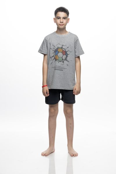 Εικόνα της Galaxy Εφηβική Πιτζάμα Γκρι Μελανζέ.