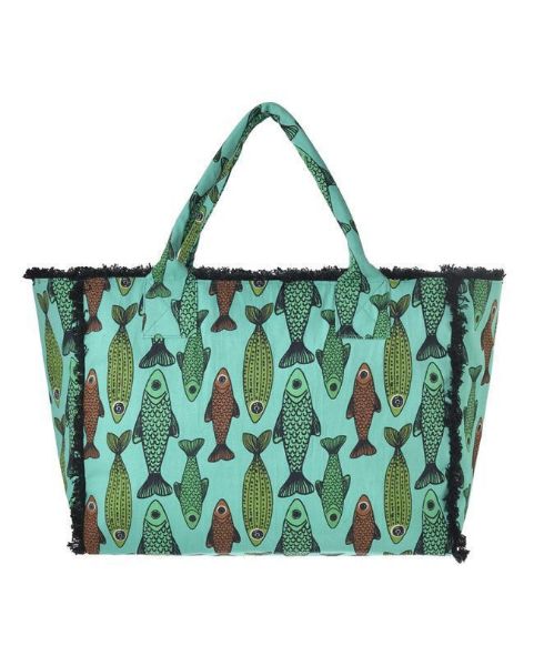 Εικόνα της Ble Resort Collection Πράσινη Υφασμάτινη Τσάντα 42X30X20.