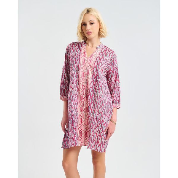 Εικόνα της Ble Resort Collection Πουκαμίσα Ροζ Με 3/4 Μανίκι.