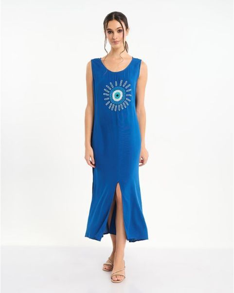 Εικόνα της Ble Resort Collection Φόρεμα Μακρύ Μπλε.