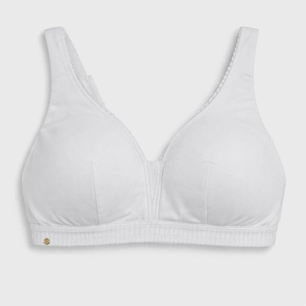 Εικόνα της Bestform Λευκό Βαμβακερό Σουτιέν Χωρίς Μπανέλες, Με Ελαφριά Αποσπώμενη Επένδυση.
