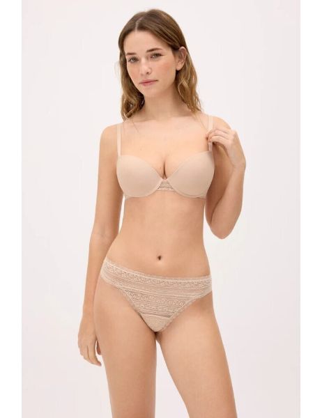 Εικόνα της Ysabel Mora Σετ Nude Push Up Σουτιέν & String Δαντέλα 10171