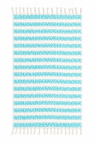 Εικόνα της Ble Πετσέτα Pestemal Γαλάζια 100% Cotton 90Χ180.