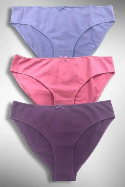Εικόνα της 3Pack IDER Βαμβακερά Γυναικεία Slip Λεβάντα/Dusty Pink/Μωβ 3083-3P