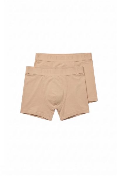 Εικόνα της 2Pack Inizio Ανδρικά Μποξεράκια Μπεζ Με Εξωτερικό Λάστιχο 44550